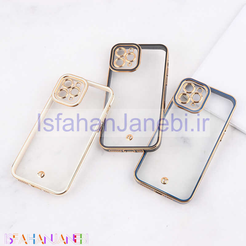 اصفهان جانبی-قاب Space آیفون iPhone 11 Pro دور رنگی محافظ لنزدار