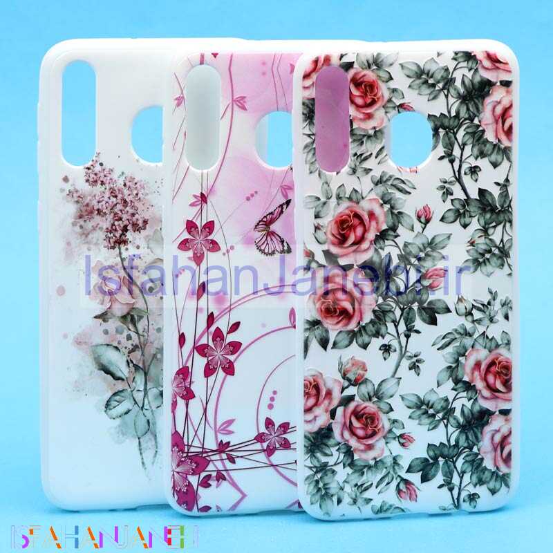 اصفهان جانبی-قاب فانتزی سفید طرح گل سامسونگ M30