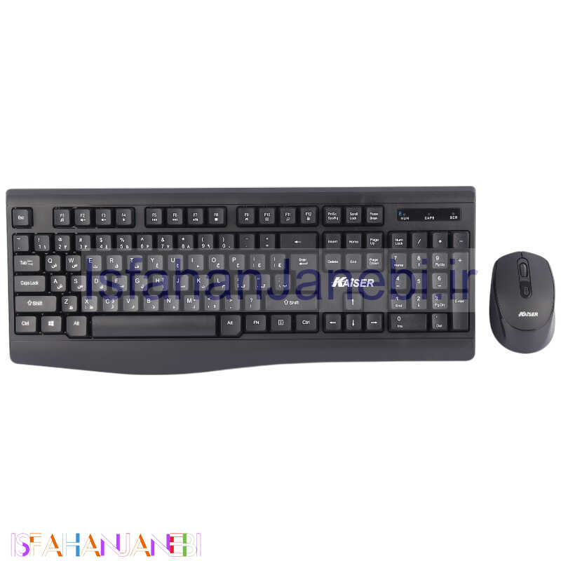 اصفهان جانبی-کیبورد و موس بی سیم کایزر KMW-494