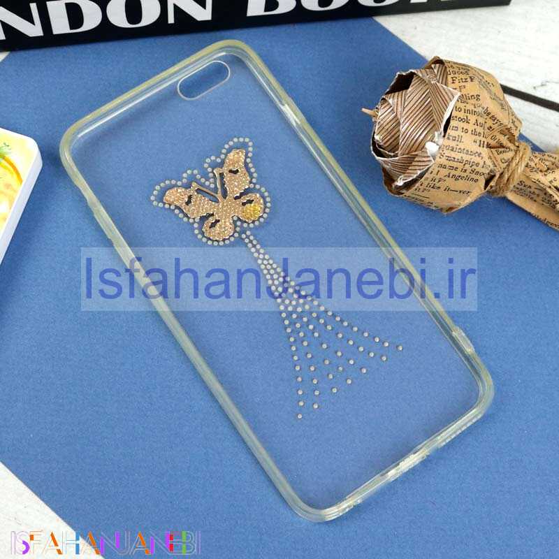اصفهان جانبی-قاب ژله ای نگینی Younicou iPhone 6 Plus / 6s Plus پروانه