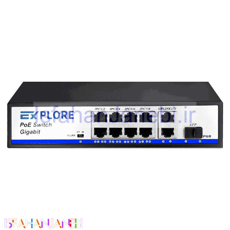 اصفهان جانبی-سوییچ Explore EX-PG8002-S1 3Port + 8 POE