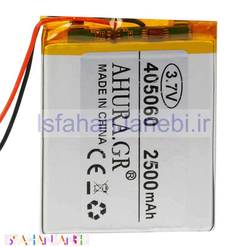 اصفهان جانبی-باتری لیتیوم 2500mAh 61*50*3mm 405060