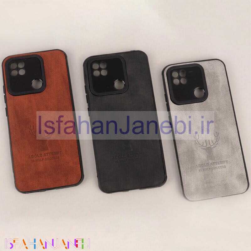 اصفهان جانبی-قاب چرمی محافظ لنزدار طرح گوزن Xiaomi Redmi 10A