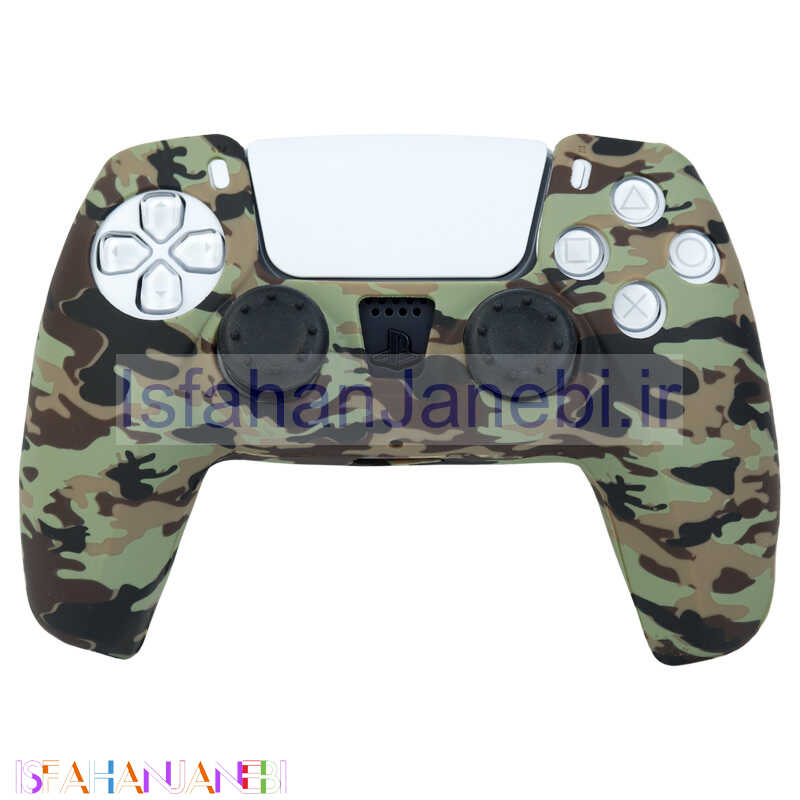 اصفهان جانبی-روکش دسته بازی PS5 طرح چریکی خاکی کد 30 + روکش آنالوگ هدیه