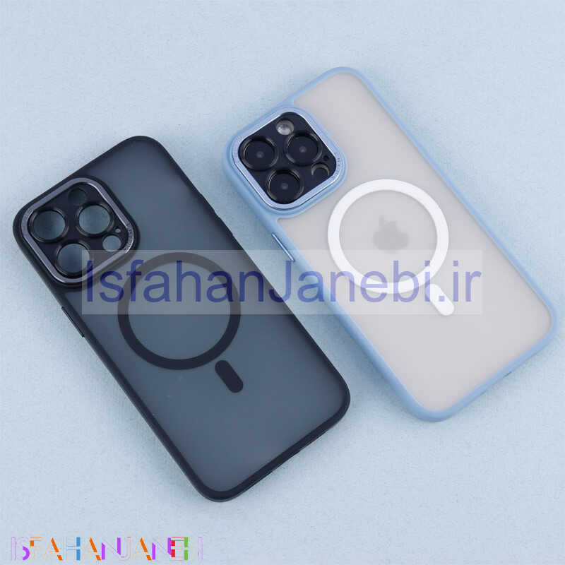 اصفهان جانبی-قاب PC مات Q.Series Focus دور رنگی مگ سیف محافظ لنزدار iPhone 14 Pro Max