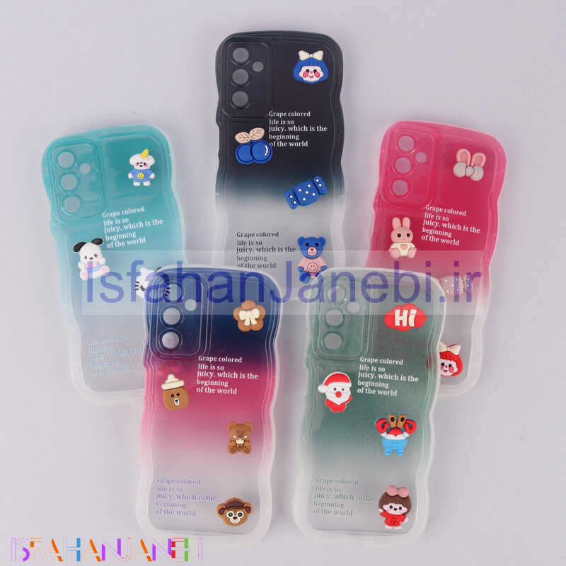 اصفهان جانبی-قاب عروسکی برجسته دو رنگ محافظ لنزدار Samsung Galaxy A14 4G / A14 5G