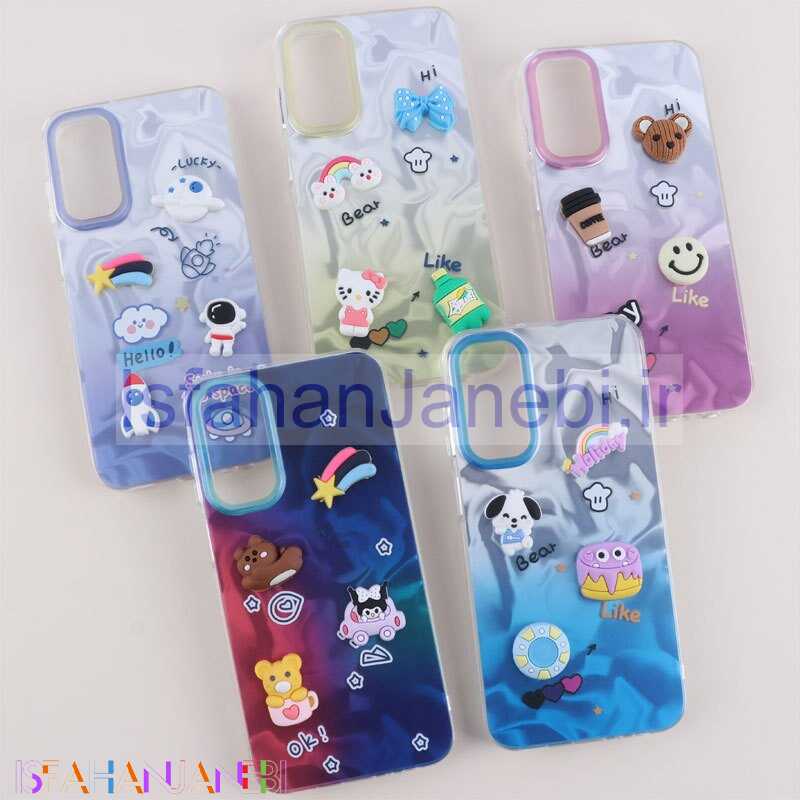 اصفهان جانبی-قاب عروسکی برجسته سامسونگ Galaxy A15 طرح موج دار دو رنگ