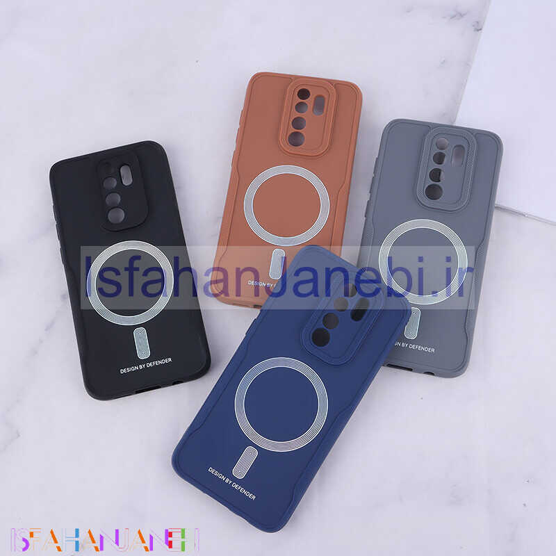 اصفهان جانبی-قاب ژله ای Design By Defender شیائومی Redmi Note 8 Pro طرح مگ سیف محافظ لنزدار