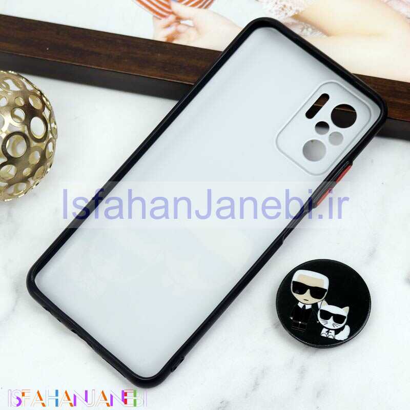 اصفهان جانبی-قاب PC محافظ لنز دار طرح Boss Cat + پاپ سوکت Xiaomi Redmi Note 10 / Note 10s