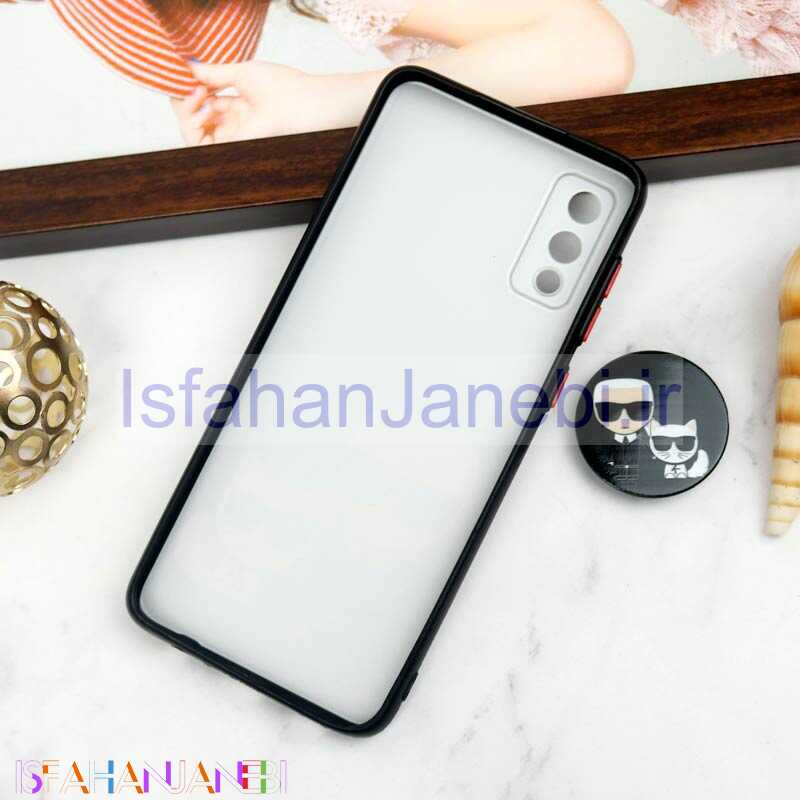 اصفهان جانبی-قاب PC محافظ لنز دار طرح Boss Cat + پاپ سوکت Samsung Galaxy A02 / M02