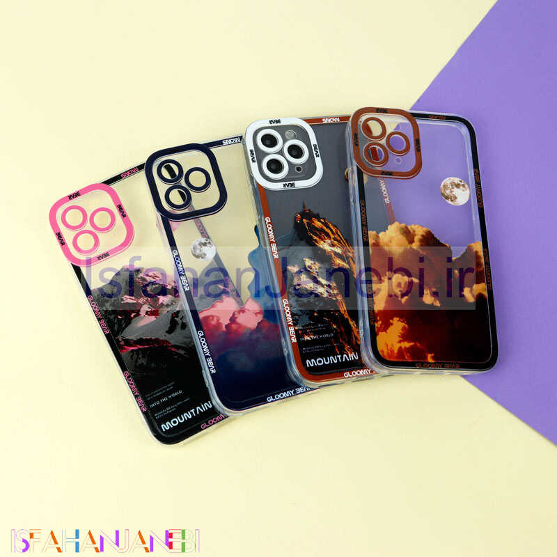 اصفهان جانبی-قاب ژله ای شفاف طرح کوهستان محافظ لنزدار iPhone 11 Pro