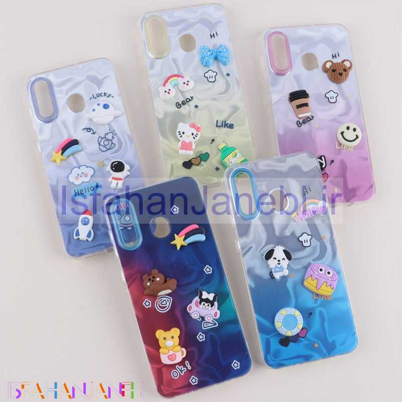 اصفهان جانبی-قاب عروسکی برجسته سامسونگ Galaxy A20 / A30 طرح موج دار دو رنگ