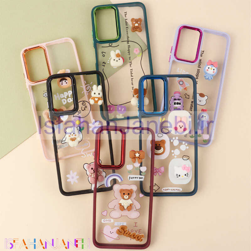 اصفهان جانبی-قاب شفاف متال ایرون عروسکی برجسته Xiaomi Redmi Note 11 / 11s