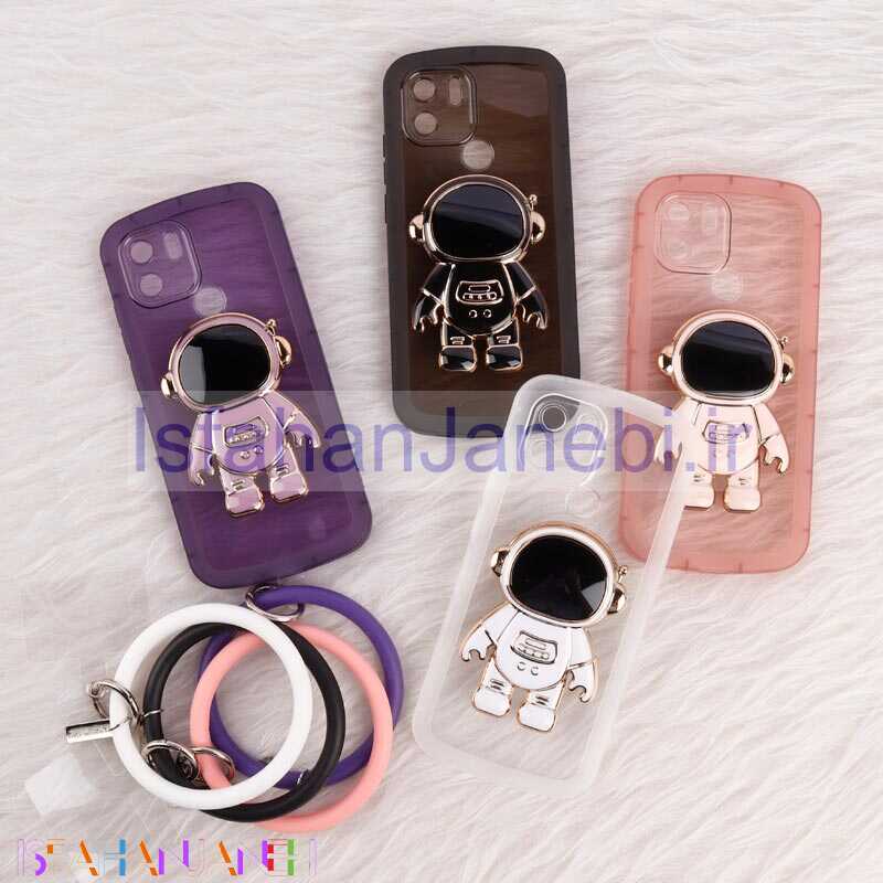 اصفهان جانبی-قاب استند آدمکی محافظ لنزدار + آویز دستی Xiaomi Redmi A1 Plus