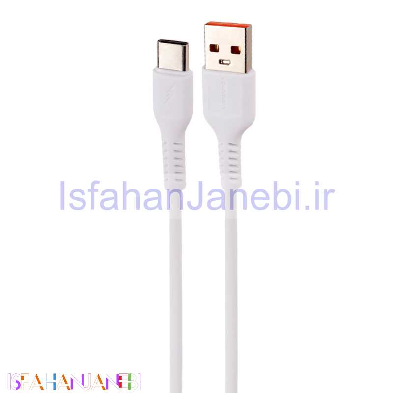 اصفهان جانبی-کابل تایپ سی فست شارژ Vdenmenv D42T 2.4A 1m شرینک