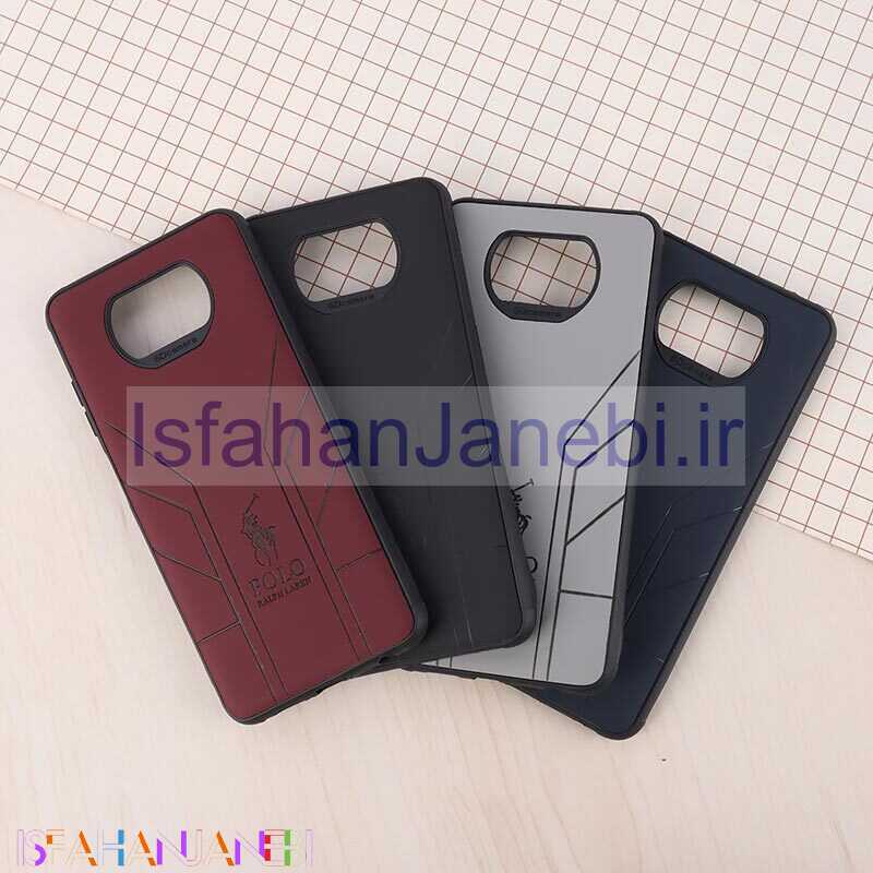 اصفهان جانبی-قاب چرمی Polo Ralph Laren شیائومی Poco X3 / X3 NFC / X3 Pro طرح دار