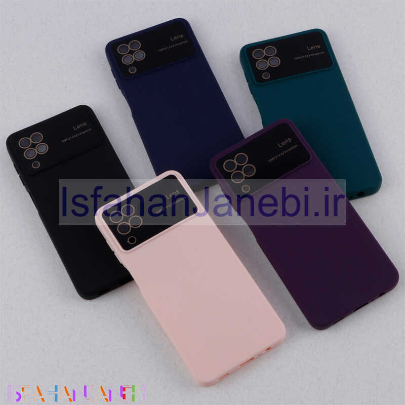 اصفهان جانبی-قاب سیلیکونی Lens Aperture محافظ لنزدار Samsung Galaxy A12 / M12