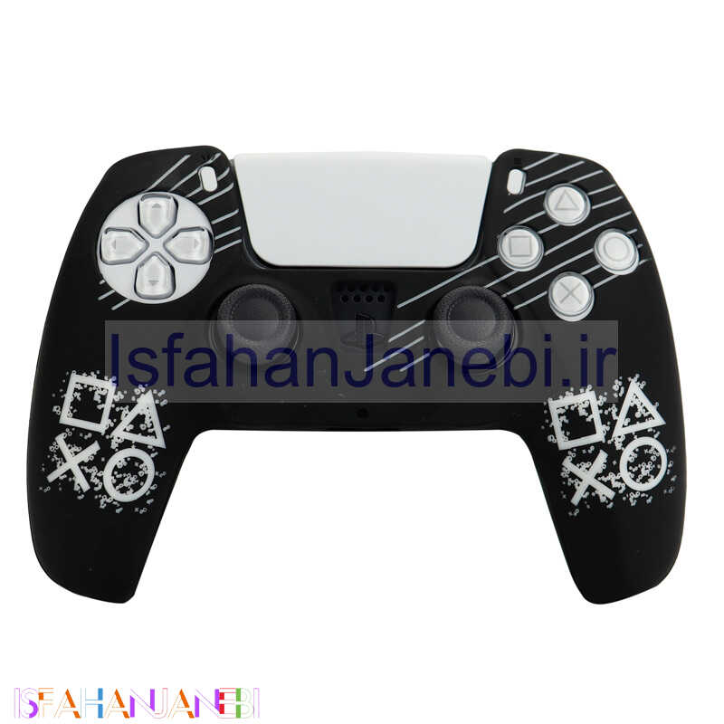 اصفهان جانبی-روکش دسته بازی PS5 طرح دکمه بازی زمینه مشکی