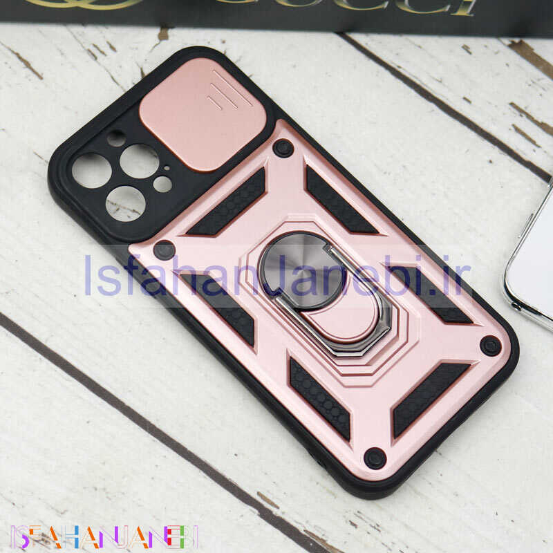 اصفهان جانبی-قاب ضد ضربه محافظ لنزدار کشویی هولدر دار بتمن iPhone 12 Pro