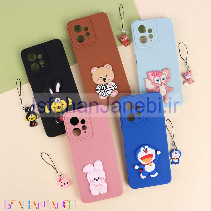 اصفهان جانبی-قاب عروسکی برجسته محافظ لنزدار Xiaomi Redmi Note 12 4G + آویز