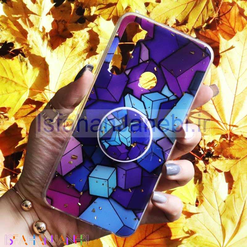 اصفهان جانبی-قاب رنگین کمانی پاپ سوکت دار خرچنگی کد7 شیائومی Redmi Note 8