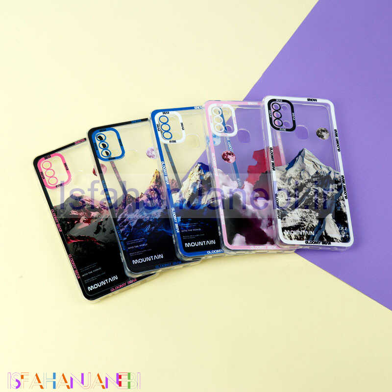 اصفهان جانبی-قاب ژله ای شفاف طرح کوهستان محافظ لنزدار Samsung Galaxy A21s