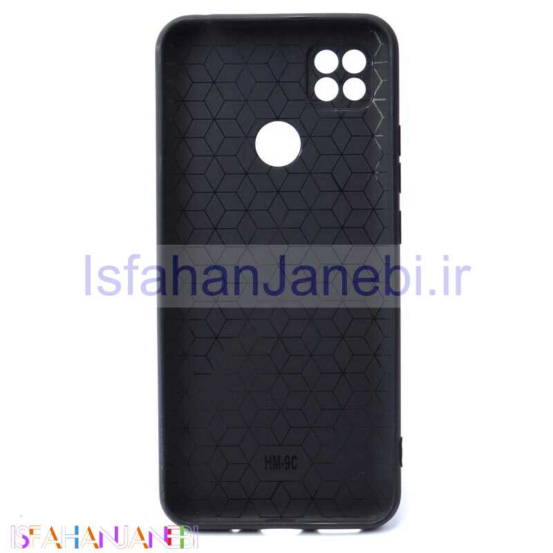 اصفهان جانبی-قاب ژله ای شطرنجی محافظ لنز دار Xiaomi Redmi 9C مشکی