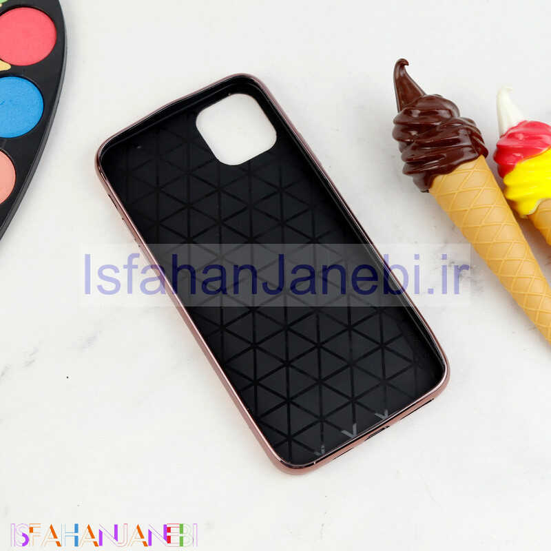 اصفهان جانبی-قاب ماربل ژله ای یخی iPhone 11 Pro Max رزگلد