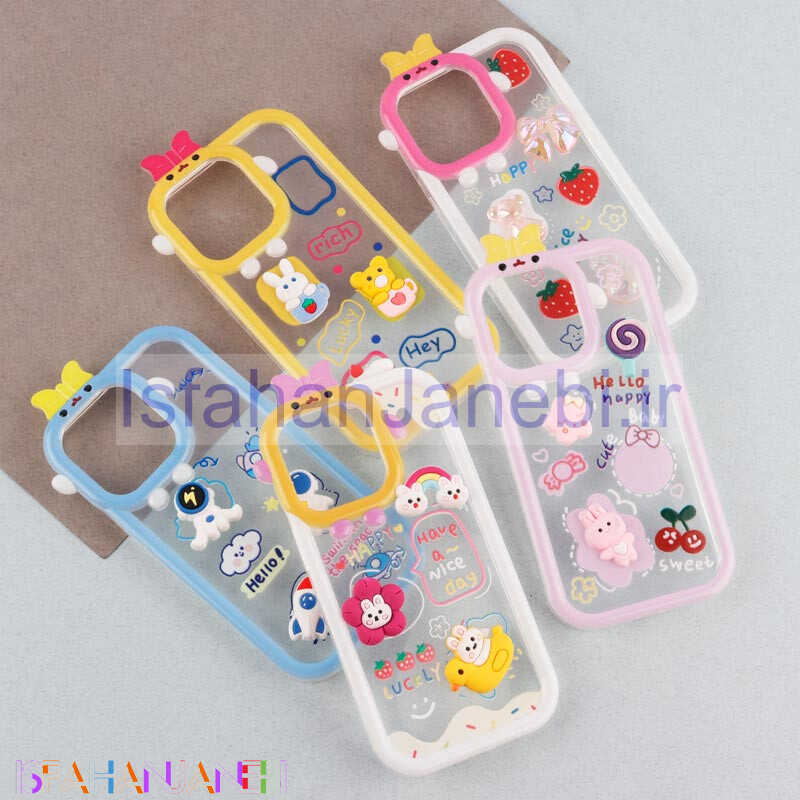 اصفهان جانبی-قاب شفاف فانتزی عروسک برجسته iPhone 13 Pro