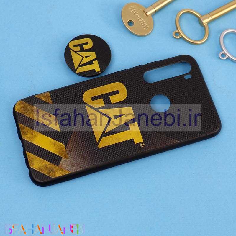 اصفهان جانبی-قاب فانتزی برجسته + پاپ سوکت طرح CAT شیائومی Redmi Note 8 سری D
