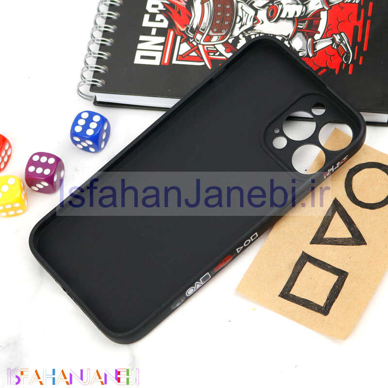 اصفهان جانبی-قاب سیلیکونی محافظ لنزدار طرح اسکویید گیم iPhone 13 Pro Max کد 9