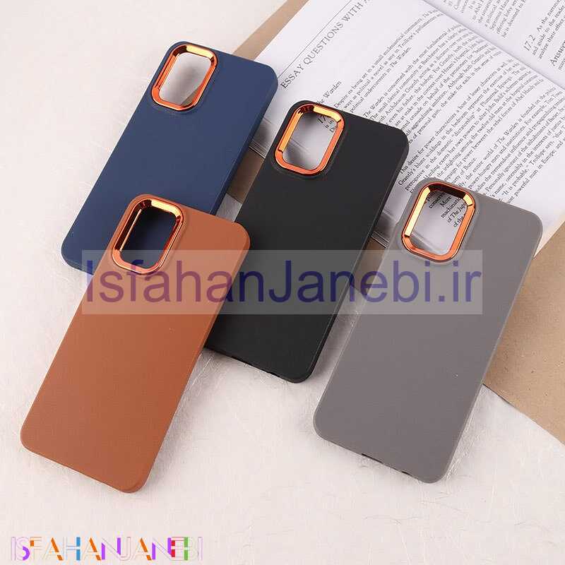 اصفهان جانبی-قاب چرمی ژله ای شیائومی Redmi Note 10 4G / 10s دور محافظ متال