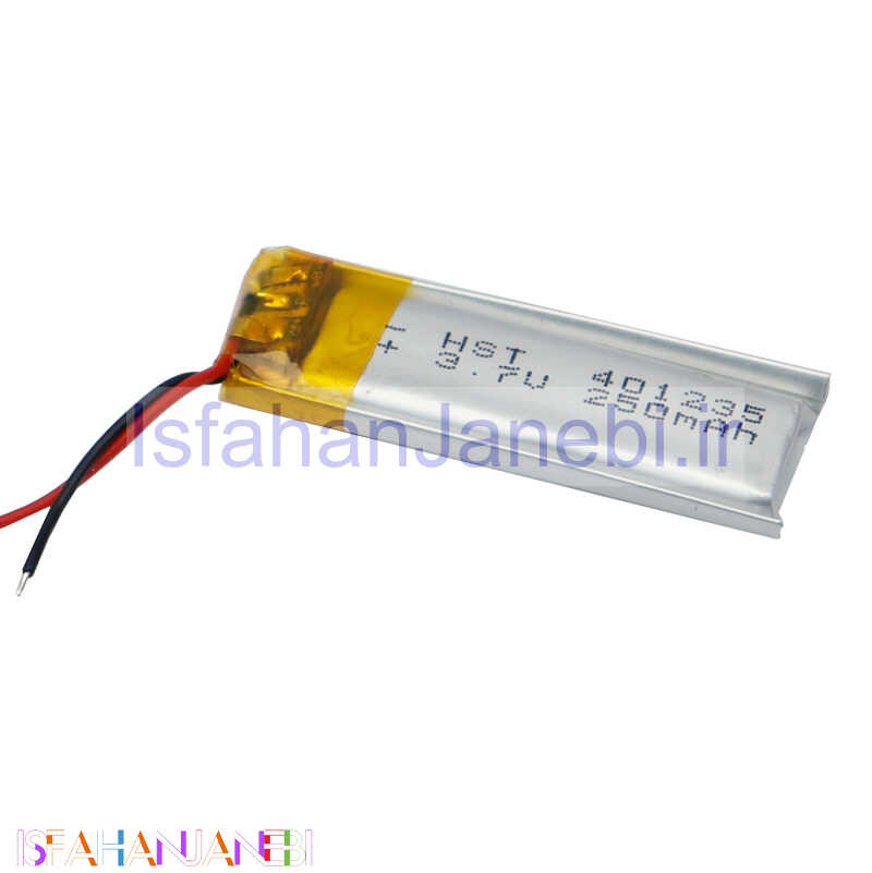 اصفهان جانبی-باتری لیتیوم 250mAh 35*12*4mm 401235