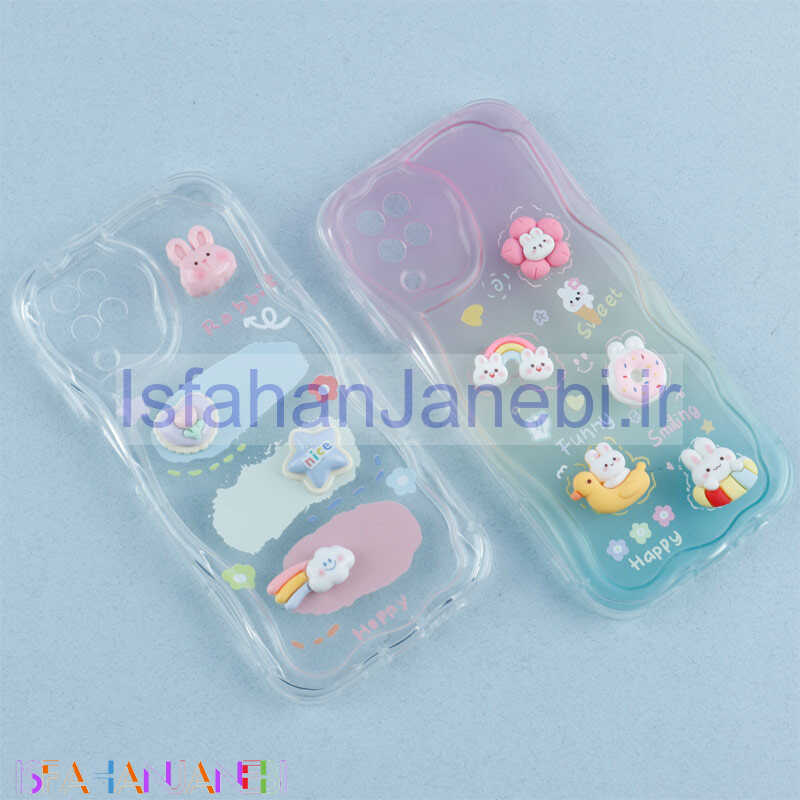 اصفهان جانبی-قاب رنگی عروسک برجسته محافظ لنزدار Samsung Galaxy A12 / M12