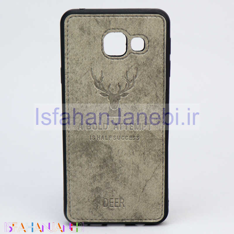 اصفهان جانبی-قاب چرمی طرح گوزن Samsung A3 2016 طوسی