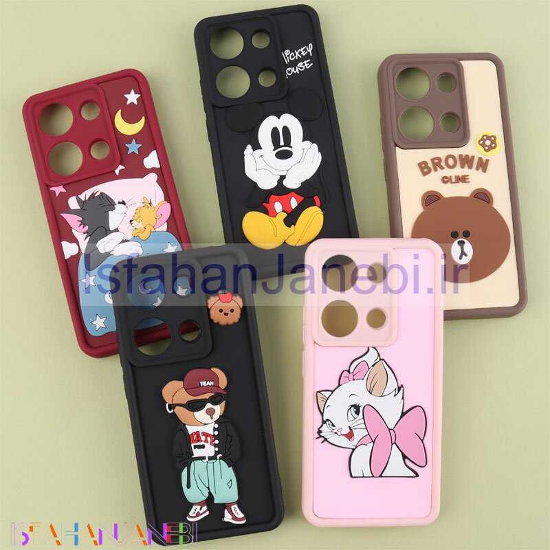 اصفهان جانبی-قاب سولید شیائومی Redmi Note 13 Pro 4G کارتونی برجسته محافظ لنزدار