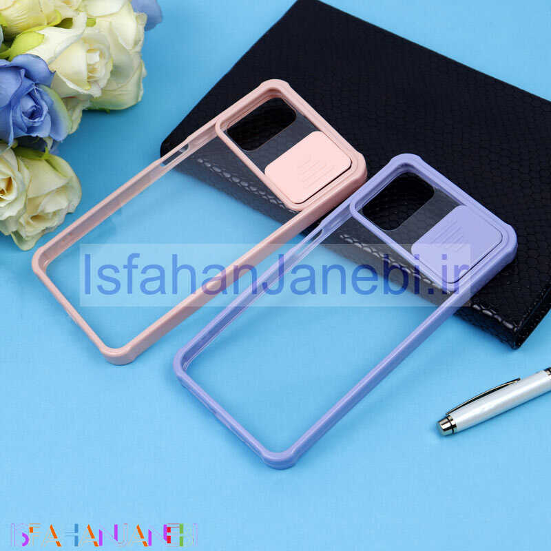 اصفهان جانبی-قاب PC شفاف ضربه گیر محافظ لنزدار کشویی Xiaomi Poco M3
