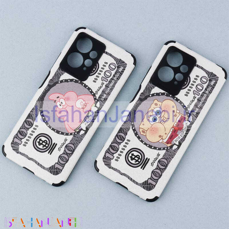 اصفهان جانبی-قاب ژله ای طرح باب اسفنجی محافظ لنزدار Xiaomi Redmi Note 12 4G