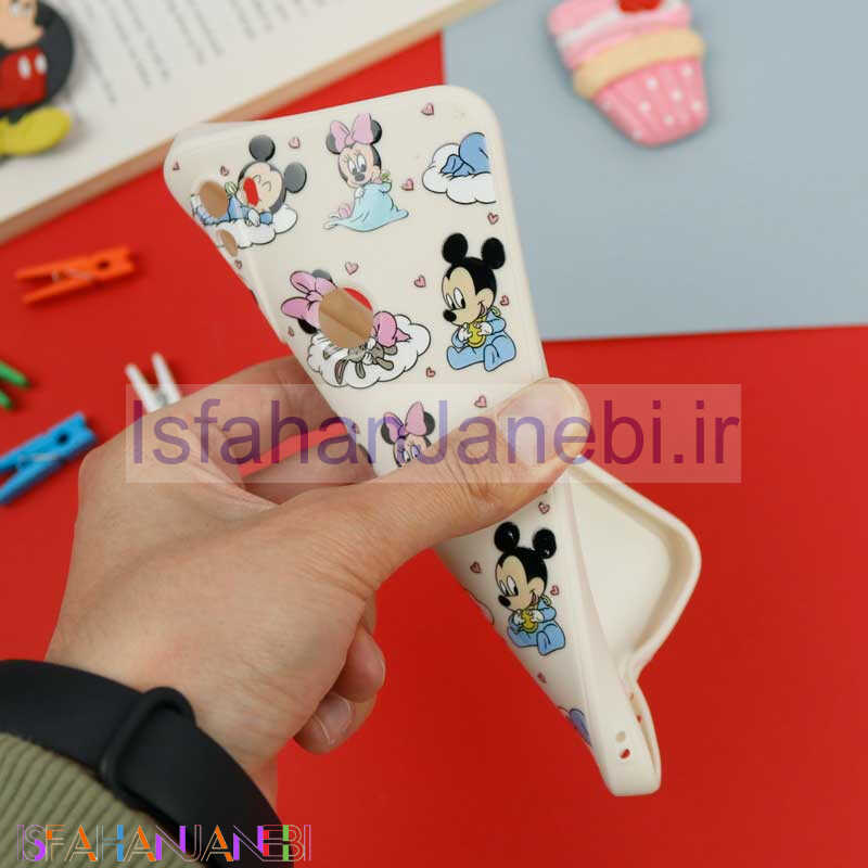 اصفهان جانبی-قاب سیلیکونی سفید محافظ لنزدار طرح میکی موس 3 شیائومی Xiaomi Redmi Note 8