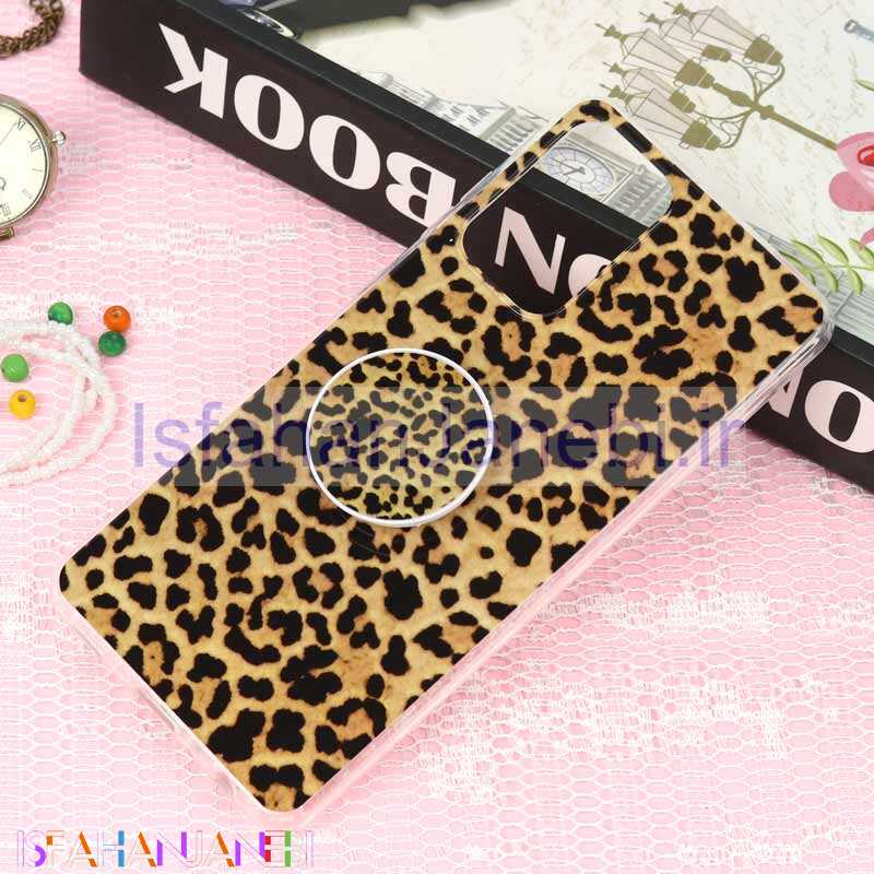 اصفهان جانبی-قاب سوپر IMD دور شفاف پاپ سوکت دار Samsung A72 پلنگی