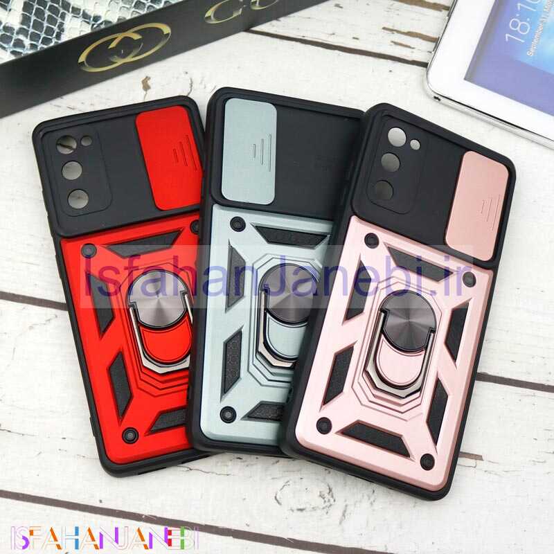اصفهان جانبی-قاب ضد ضربه محافظ لنزدار کشویی هولدر دار بتمن Samsung S20 FE