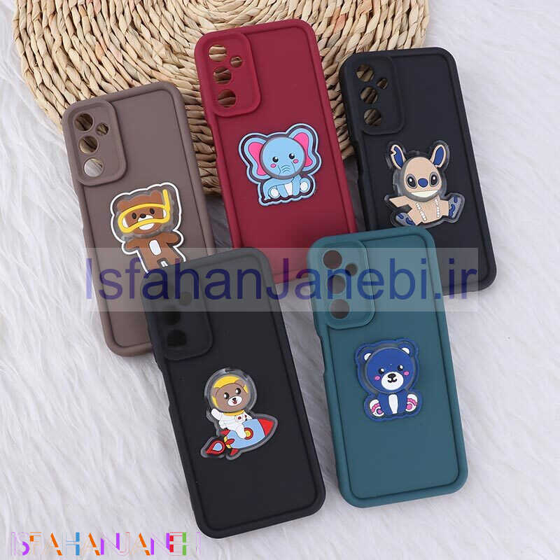 اصفهان جانبی-قاب سولید چراغ دار سامسونگ Galaxy A05s عروسکی برجسته محافظ لنزدار