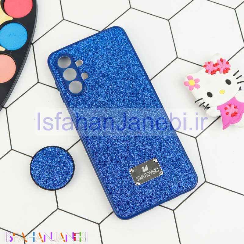 اصفهان جانبی-قاب شاینی Swarovski محافظ لنزدار + پاپ سوکت Samsung Galaxy A13 4G