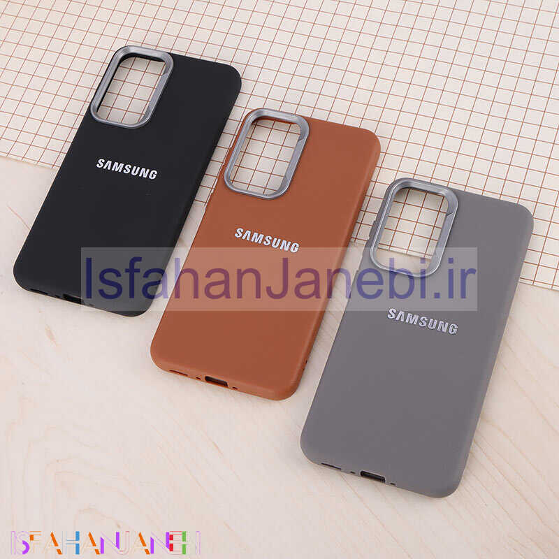 اصفهان جانبی-قاب چرمی ژله ای Leather سامسونگ Galaxy A56 لوگو متال