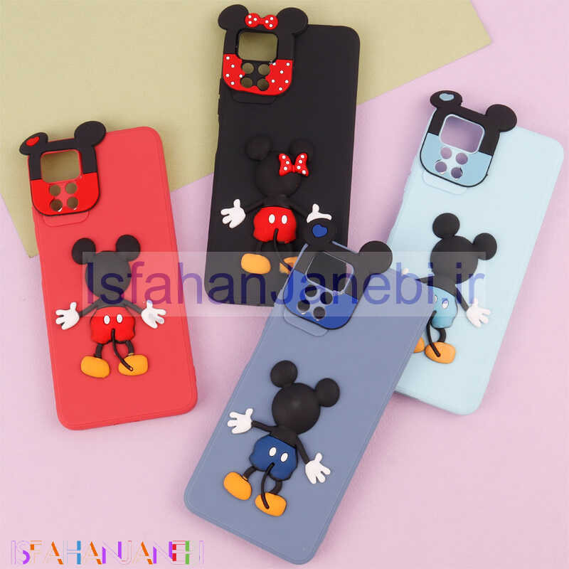 اصفهان جانبی-قاب عروسکی برجسته میکی موس و مینی موس محافظ لنزدار Xiaomi Redmi Note 12 Pro 4G