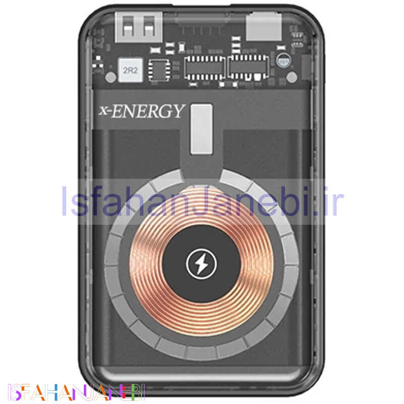 اصفهان جانبی-پاور بانک بی سیم فست شارژ ایکس انرژی X-818MT PD 20W ظرفیت 10000 میلی آمپر ساعت
