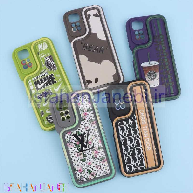 اصفهان جانبی-قاب سولید طرح دار دو رنگ محافظ لنزدار Xiaomi Redmi Note 11 / 11S