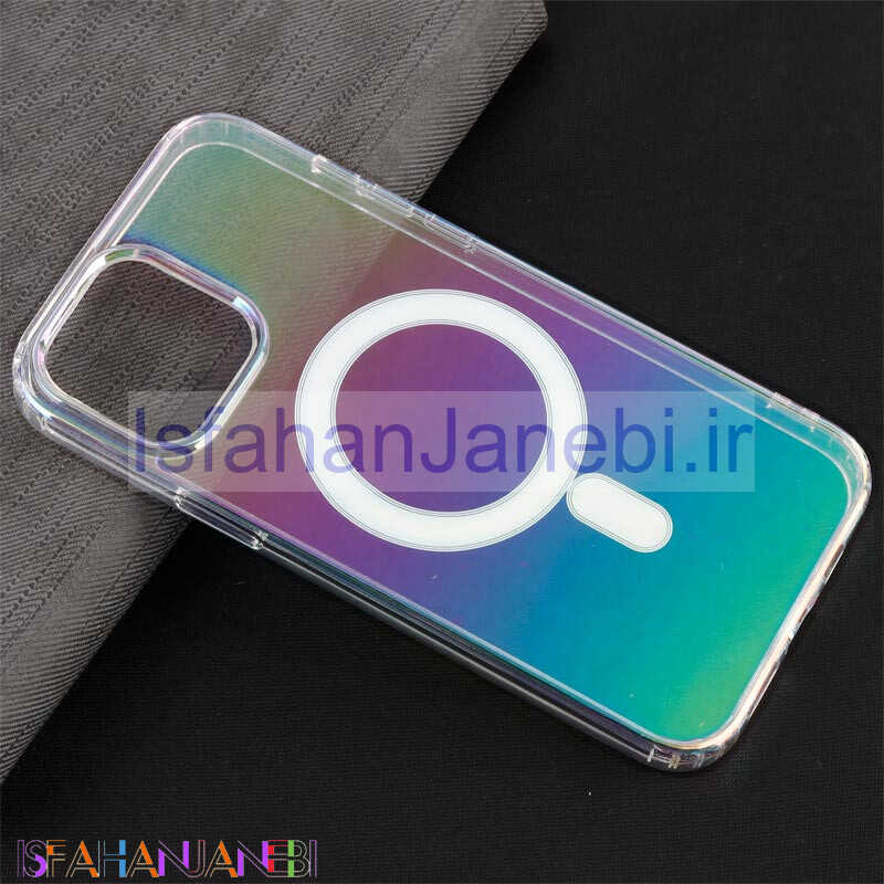 اصفهان جانبی-قاب PC شفاف هولوگرامی Keliluo مگ سیف iPhone 13 Pro Max