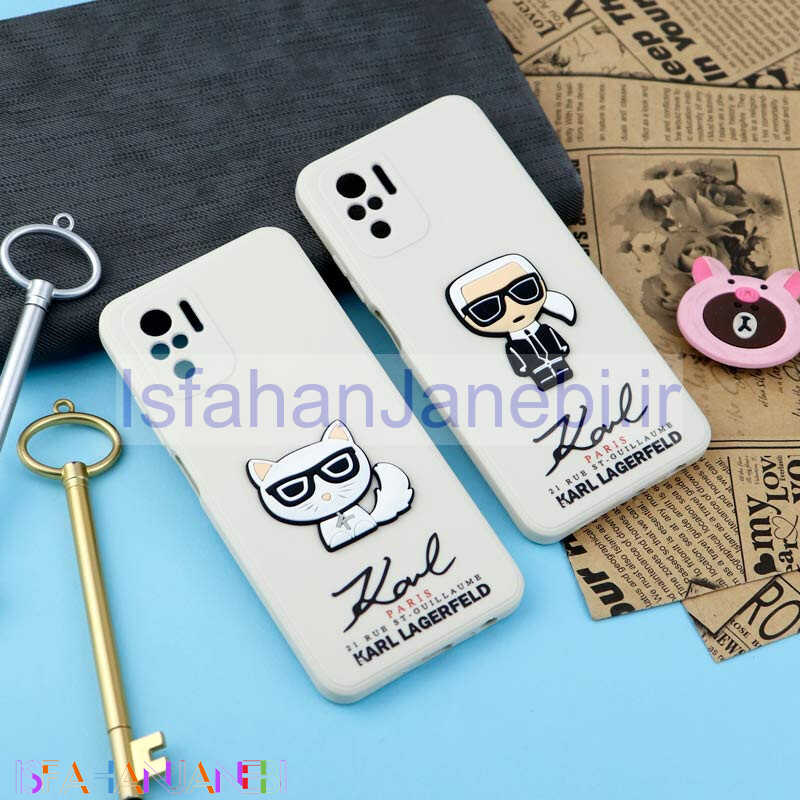 اصفهان جانبی-قاب سیلیکونی عروسکی کارل محافظ لنزدار Xiaomi Redmi Note 10 / Redmi Note 10s