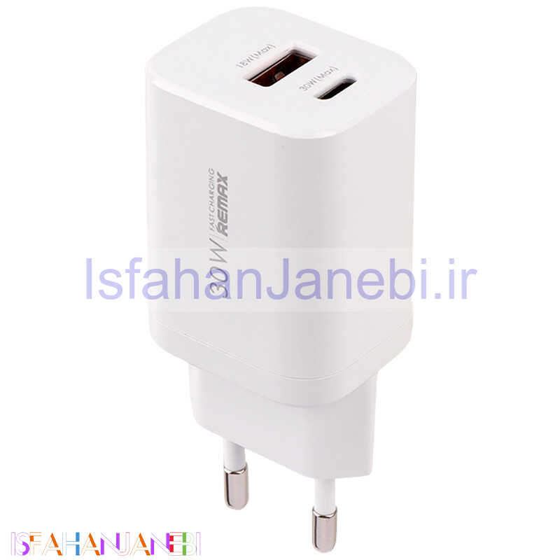 اصفهان جانبی-کلگی فست شارژ Remax PR-U6 2Port 3A PD 30W
